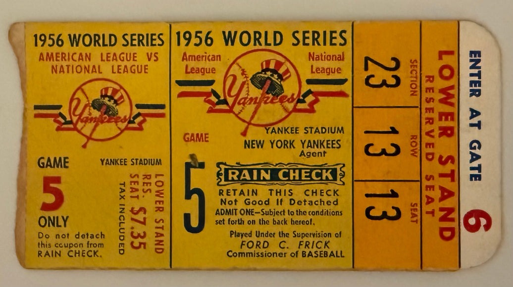 1956 World Series Game 5, Don Larsen Perfect Game