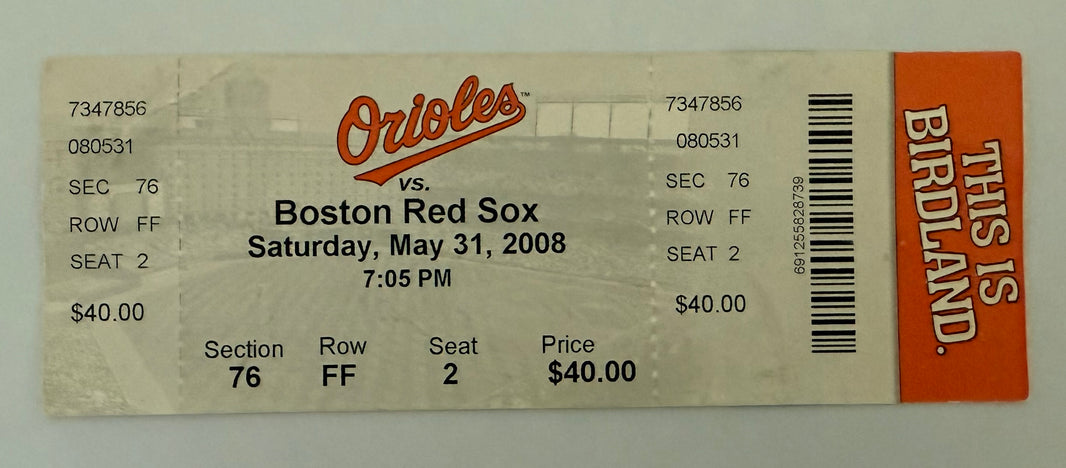 2008 Manny Ramirez Hits Milestone Home Run Number 500 May 31, 2008, Slight Crease