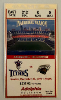 December 26, 1999, Tennessee Titans versus Jacksonville Jaguars