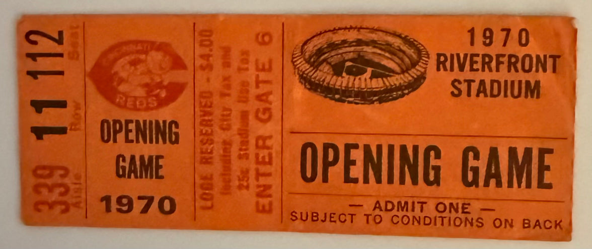 June 30, 1970, First Game, Riverfront Stadium, Cincinnati, Condition