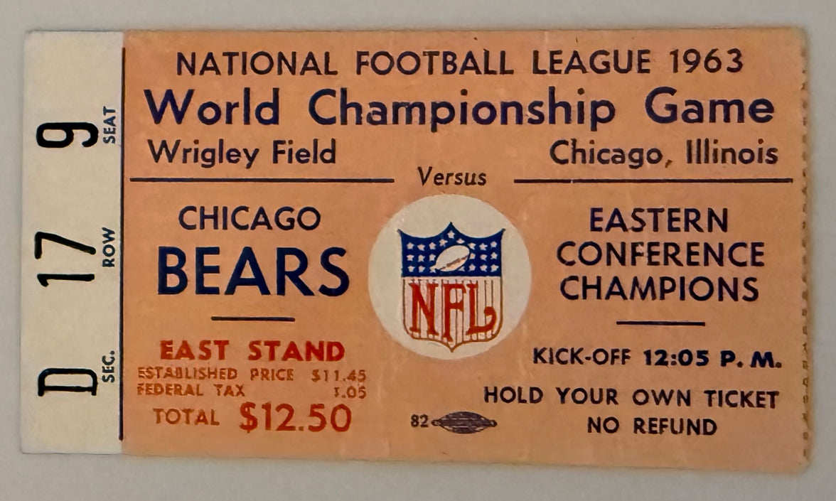 1963 Bears NFL World Championship Game - 1963