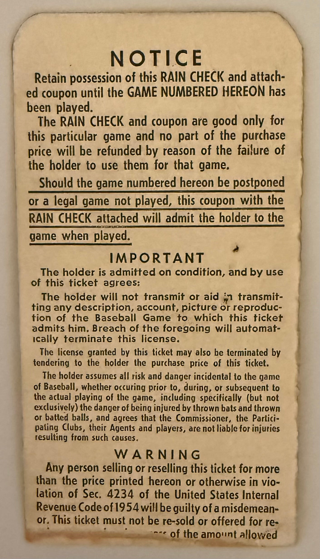 1961 World Series Game Three, Yankees versus Reds, Crosley Field-Cincinnati
