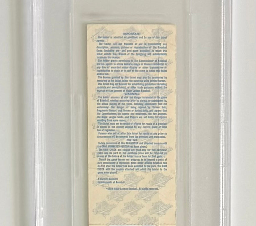 1989 "Earthquake Game" Game 3 - October 17, 1989, World Series in San Francisco vs Oakland Athletics, PSA