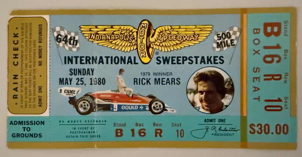 5/25/80 64th Indianapolis 500