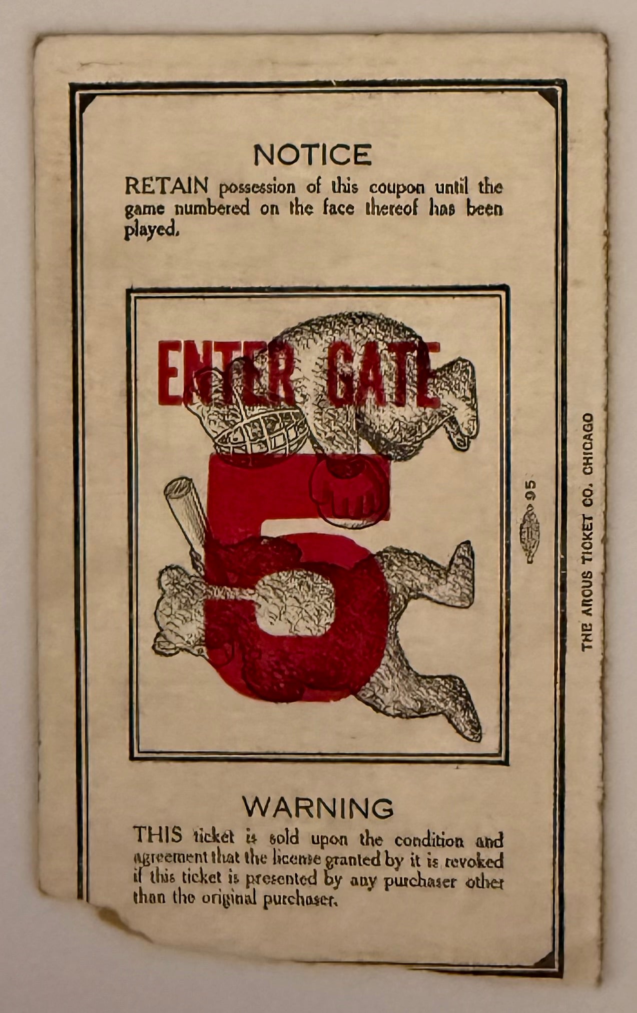 1935 Chicago Cubs lose 1935 World Series to Detroit Tigers 4 Games to 2 Ticket is for Game 5