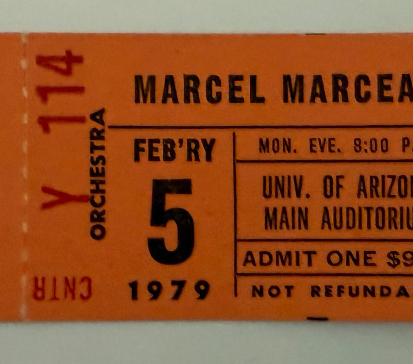 1979 Marcel Marceau, University of Arizona Auditorium, February 5, 1979