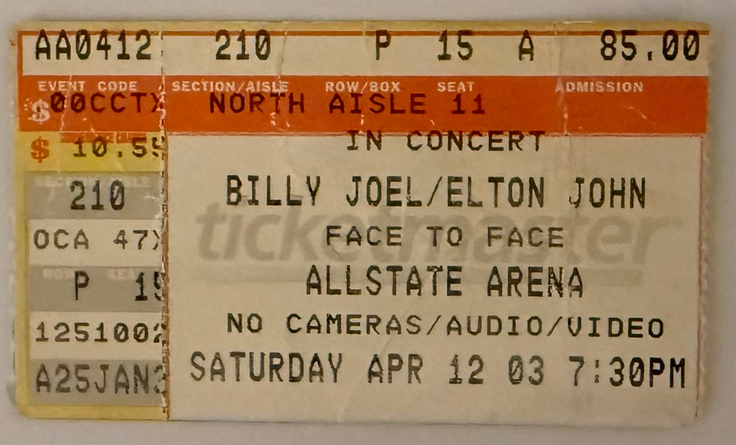 April 12, 2003, Billy Joel/Elton John Face To Face Tour, Allstate Arena