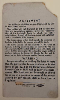 1960 MLB All-Star Game, Fair Condition Only