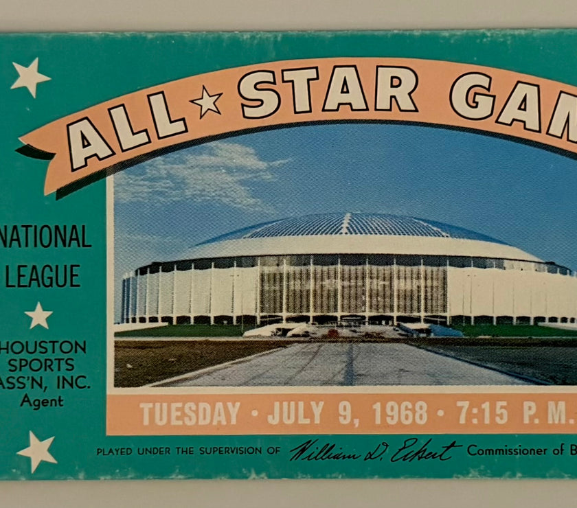 1968 MLB All-Star Game 7/9/1968 National League Wins 1-0 Willie Mays Named MVP Played at the New Houston Astrodome
