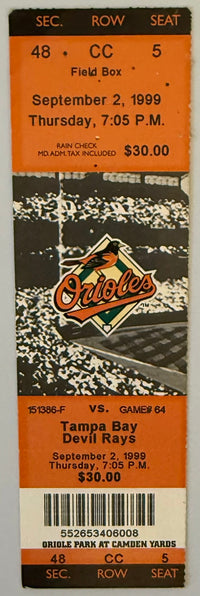 September 2, 1999, Cal Ripken HR Number 400