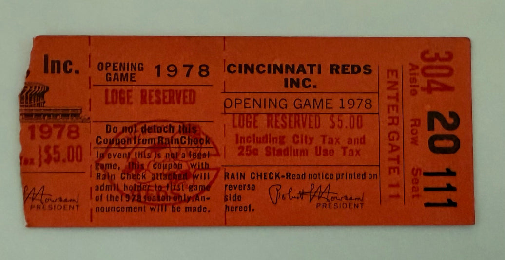 1978 Cincinnati Reds Opening Day Game