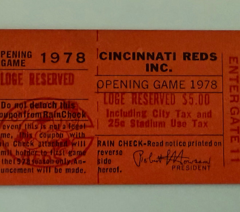 1978 Cincinnati Reds Opening Day Game