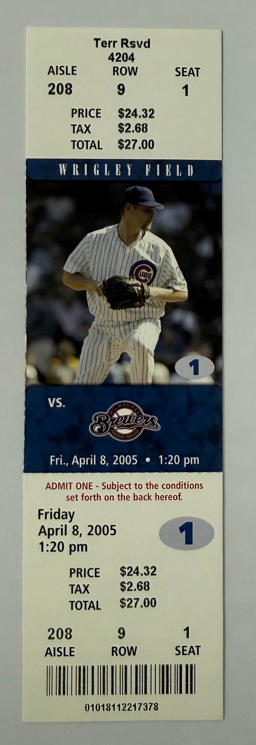 2005 Milwaukee Brewers at Wrigley Field Opening Day, April 8, 2005