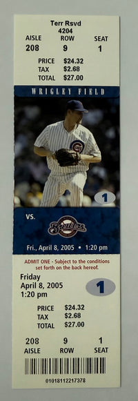 2005 Milwaukee Brewers at Wrigley Field Opening Day, April 8, 2005