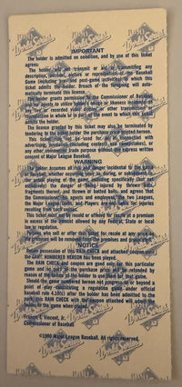 1990 World Series Game 2, Cincinnati Reds versus Oakland, Signed by Joe Oliver