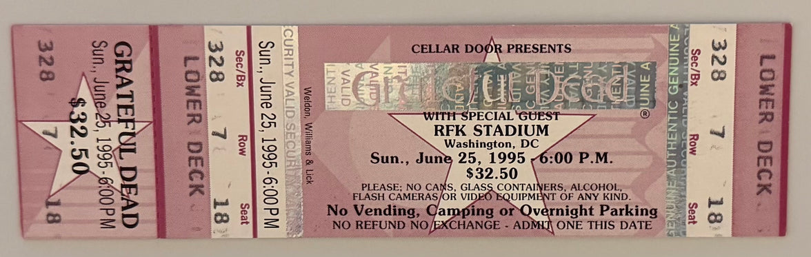 June 25, 1995, Grateful Dead, Washington DC
