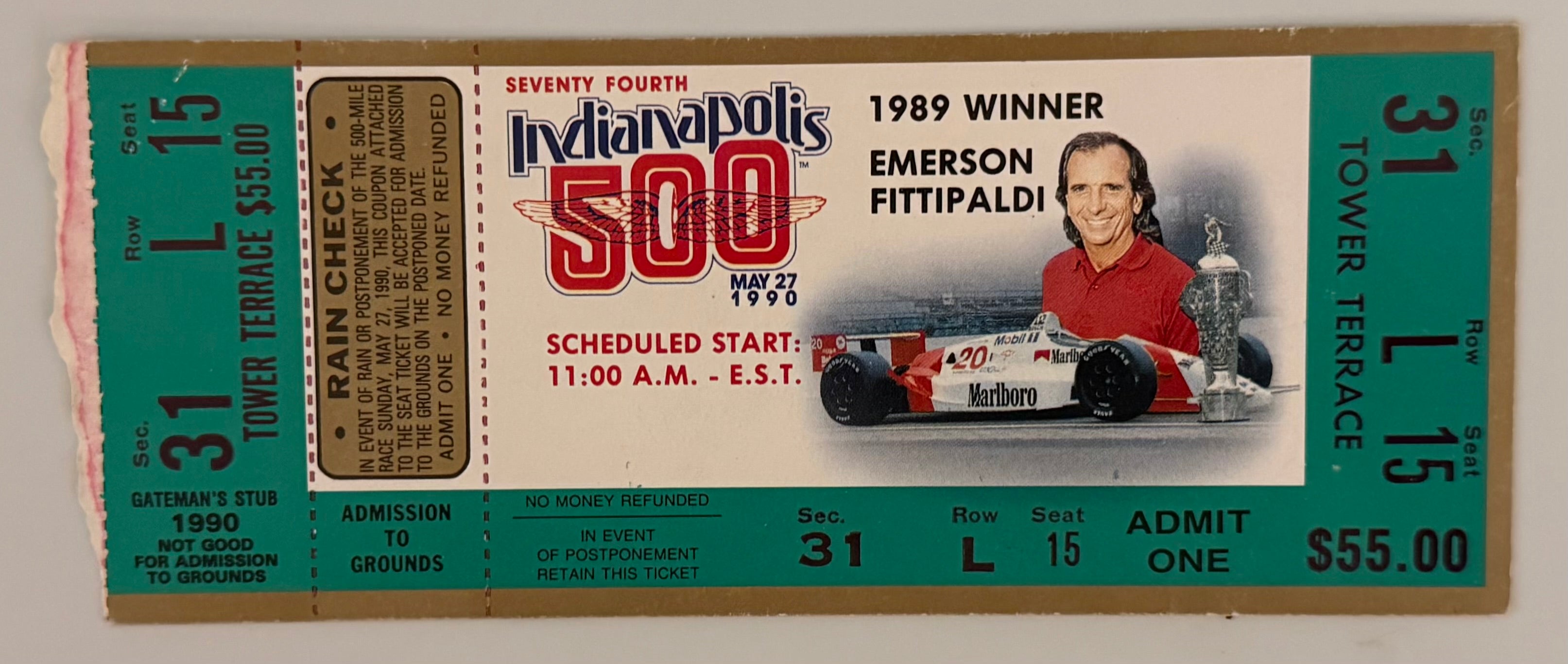 May 27, 1990, 74th Indianapolis 500