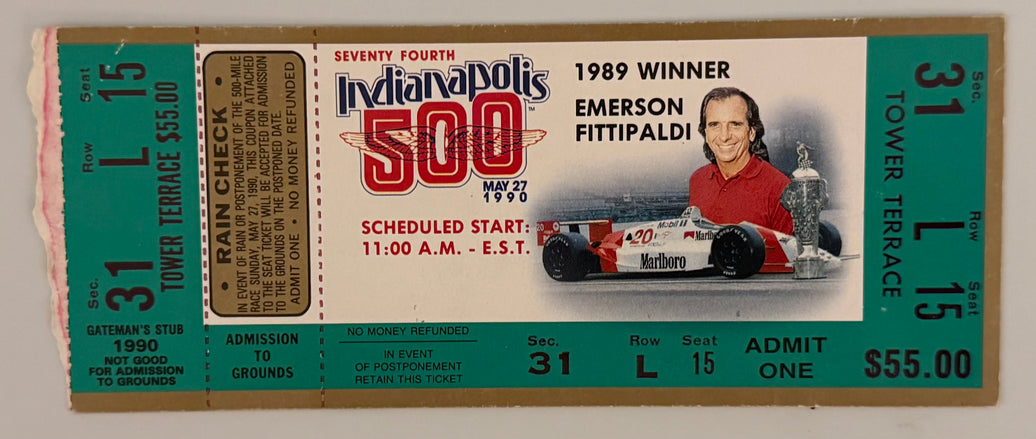 May 27, 1990, 74th Indianapolis 500