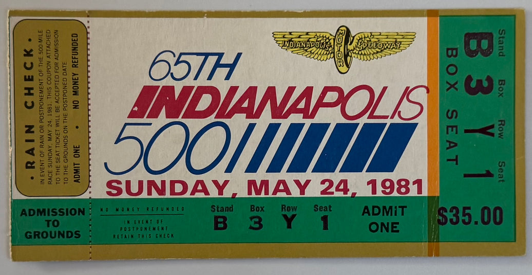 May 24, 1981, 65th Indianapolis 500