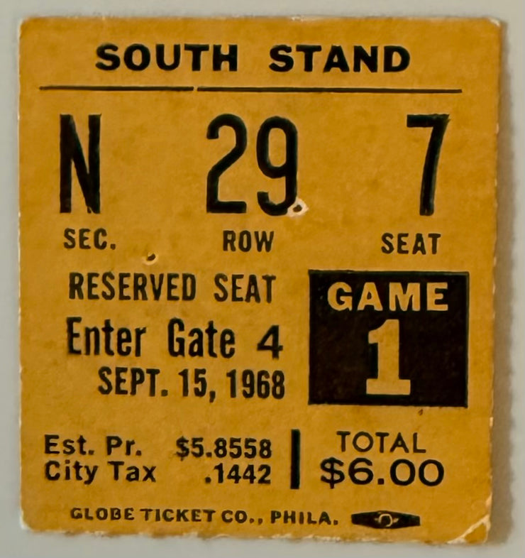 9/15/68 Cincinnati Bengals First Ever Home Game, Nippert Stadium, Signed by John Stofa