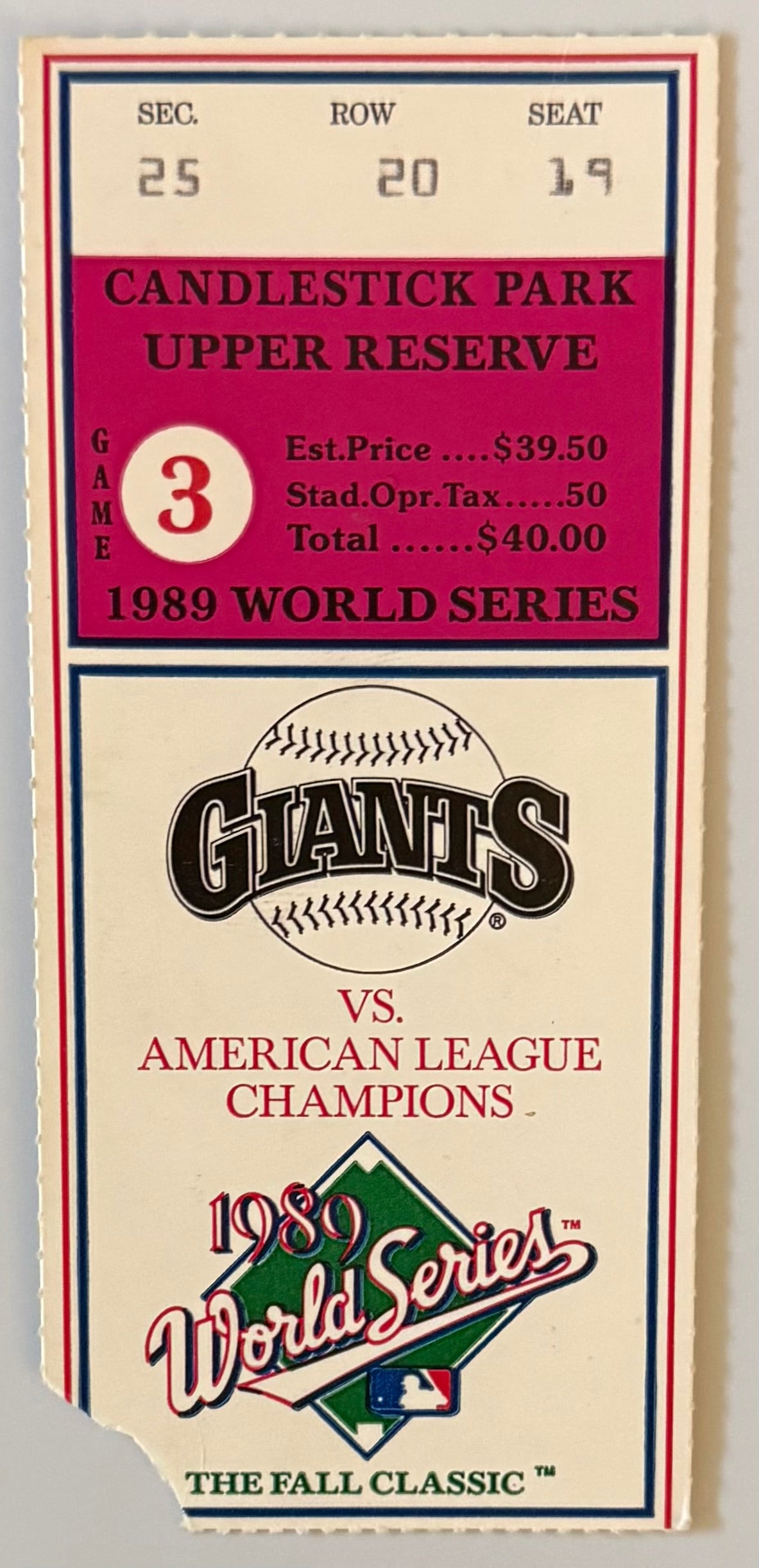 1989 World Series Game 3, The Earthquake Game