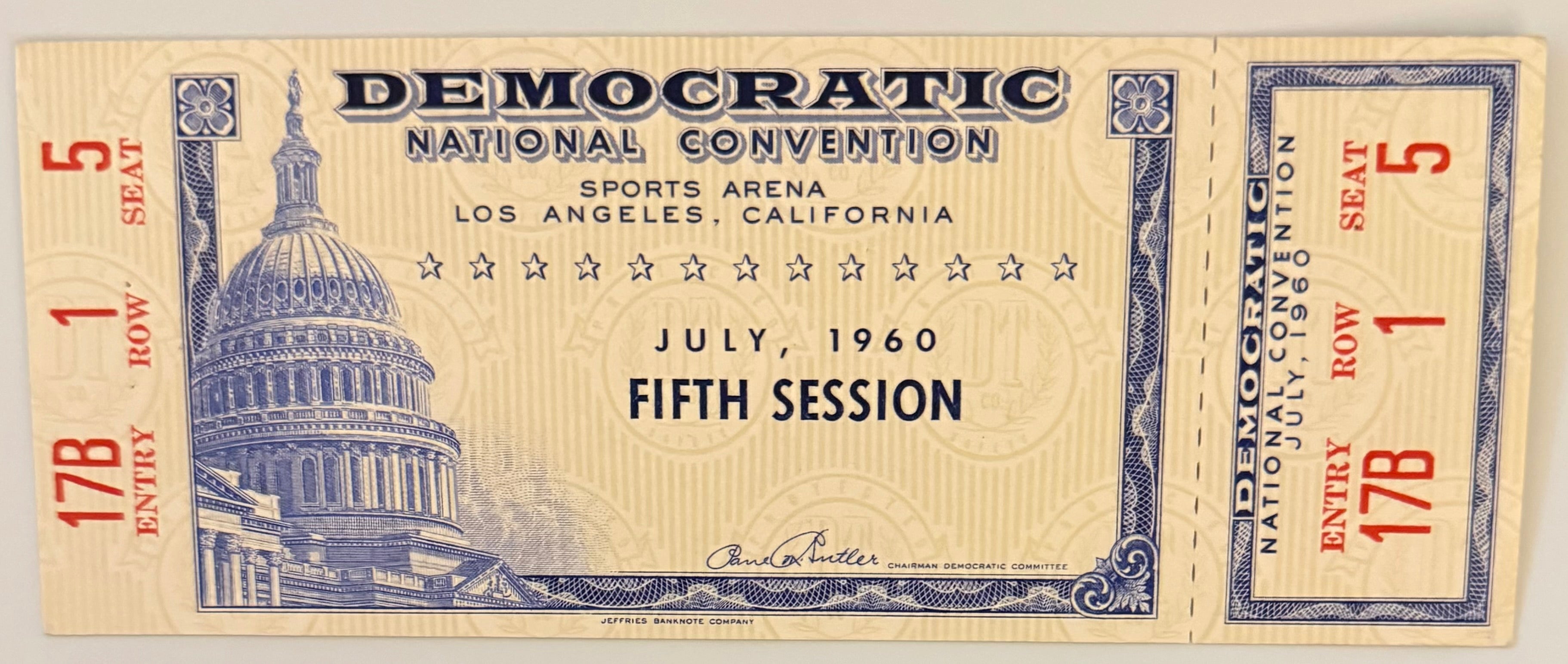 1960 Democratic National Convention, John F. Kennedy Nominee, Full Ticket