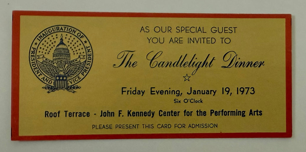 1973 Candlelight Dinner Previous Evening to Inauguration of Richard Nixon, January 19, 1973