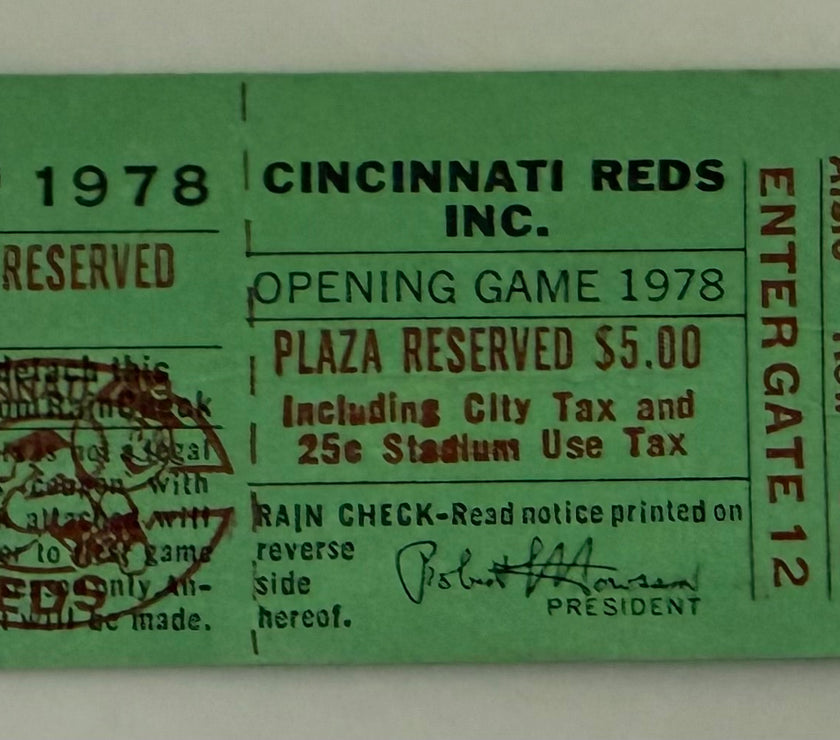1978 Cincinnati Reds Opening Day Game, Green Seats