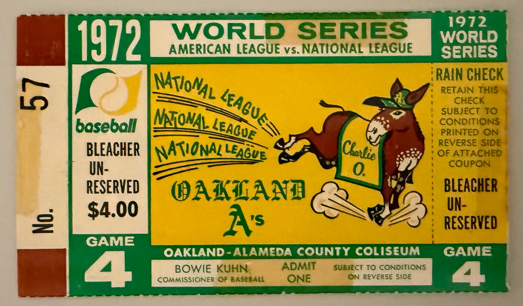 1972 World Series Game 4 Oakland Athletics and Cincinnati Reds in Oakland Colosseum