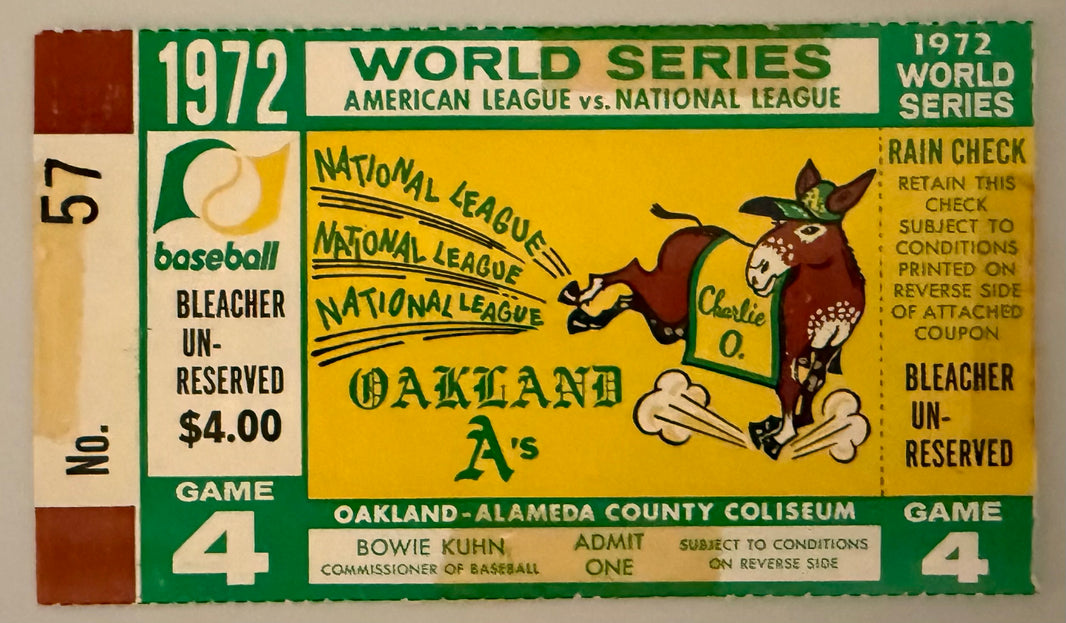 1972 World Series Game 4 Oakland Athletics and Cincinnati Reds in Oakland Colosseum