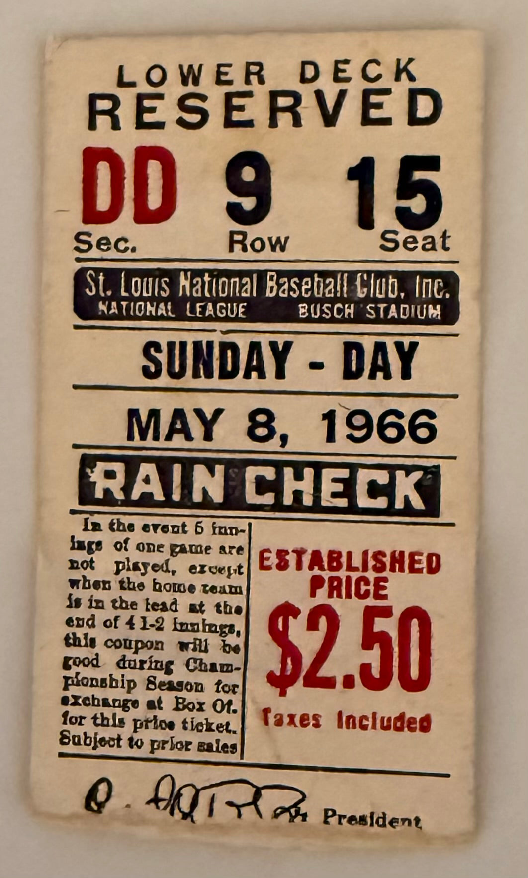 5/8/1966 Cardinals Last Game at Sportsman Park