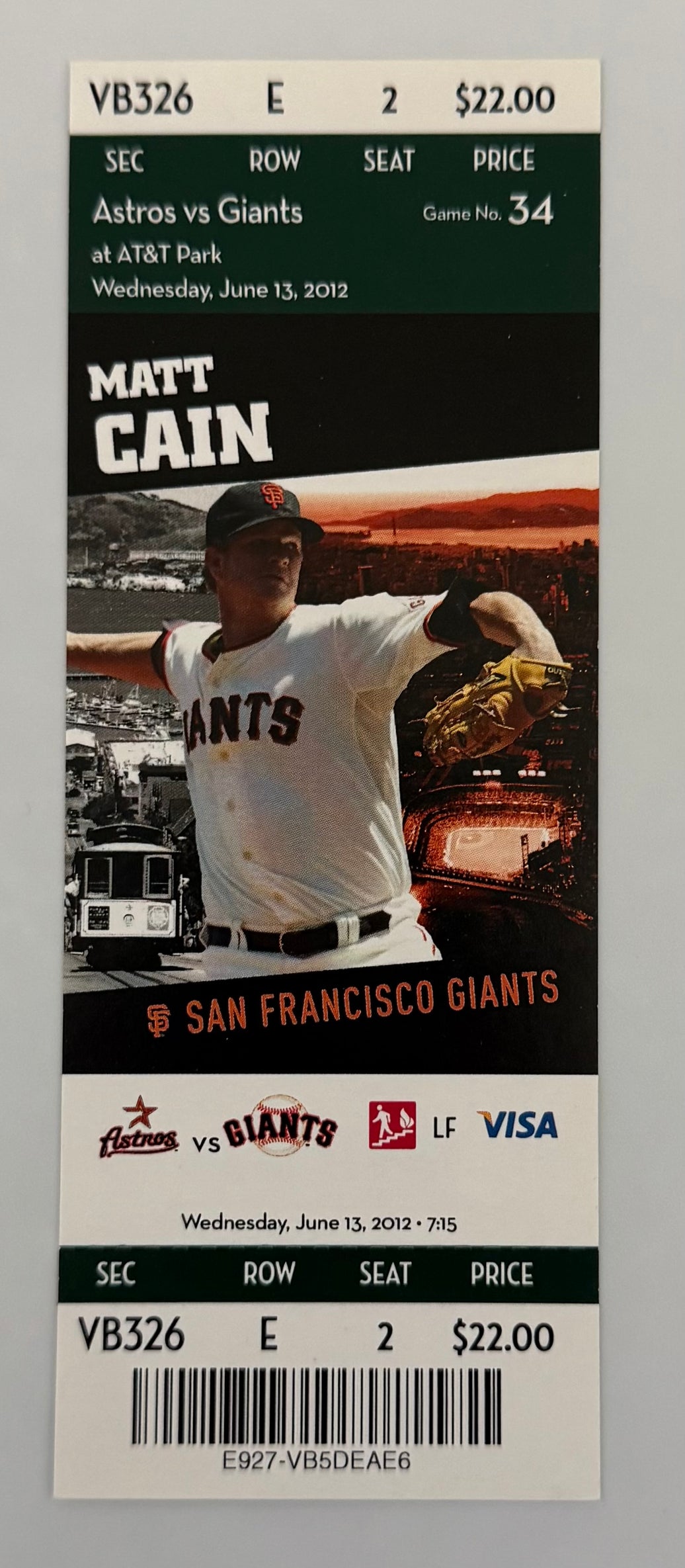 2012 Matt Cain Pitches First Perfect Game in Giants History June 13, 2012