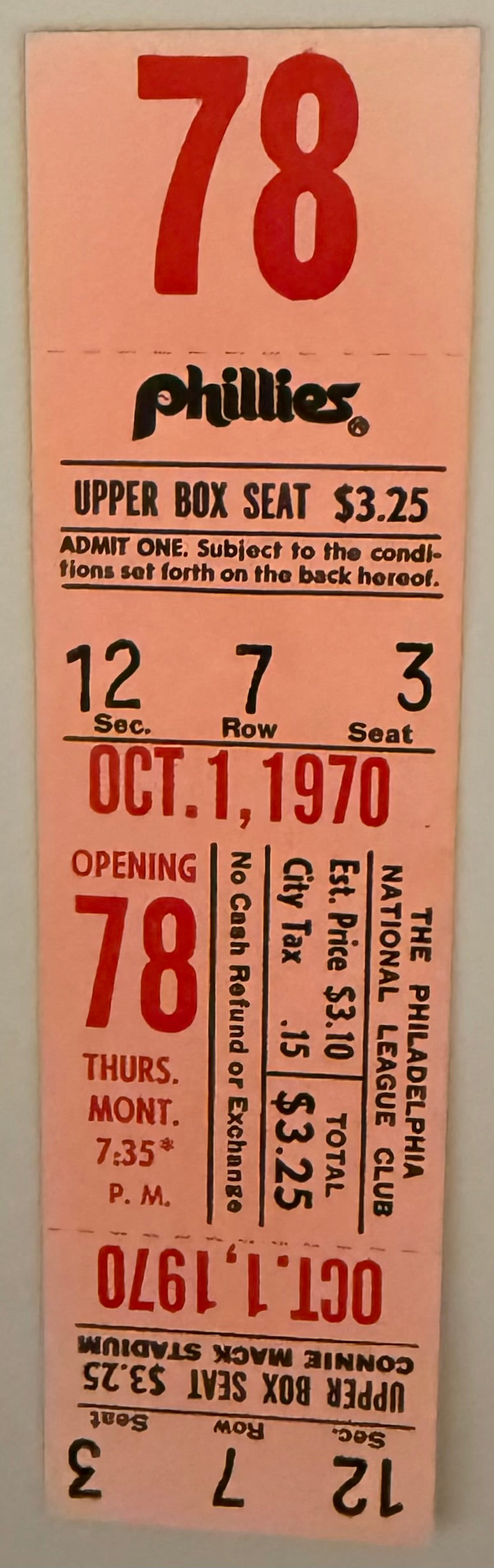 October 1, 1970, Last Game at Connie Mack