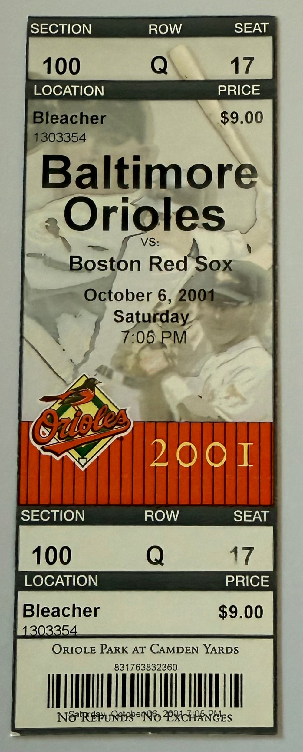 10/6/2001 Final Game Cal Ripken