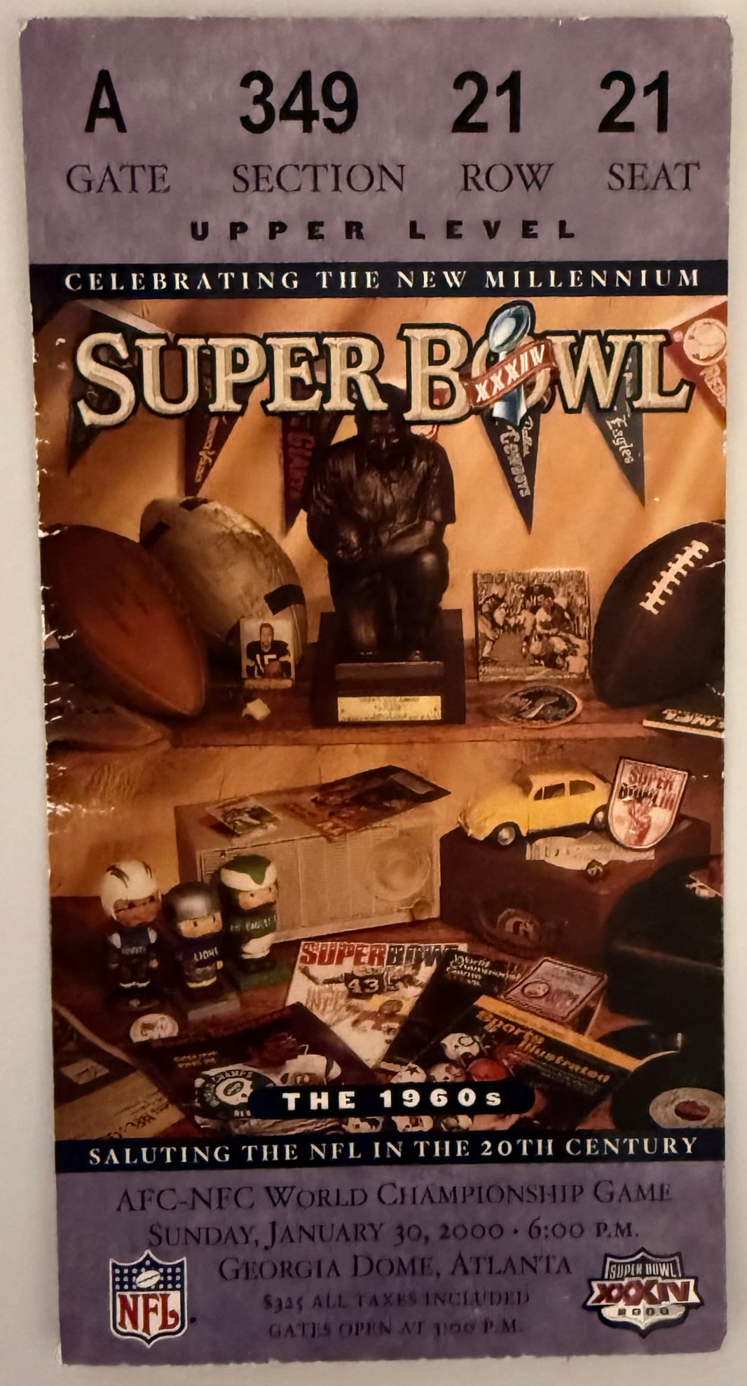 January 30, 2000, Super Bowl XXXIV 34, Rams versus Titans