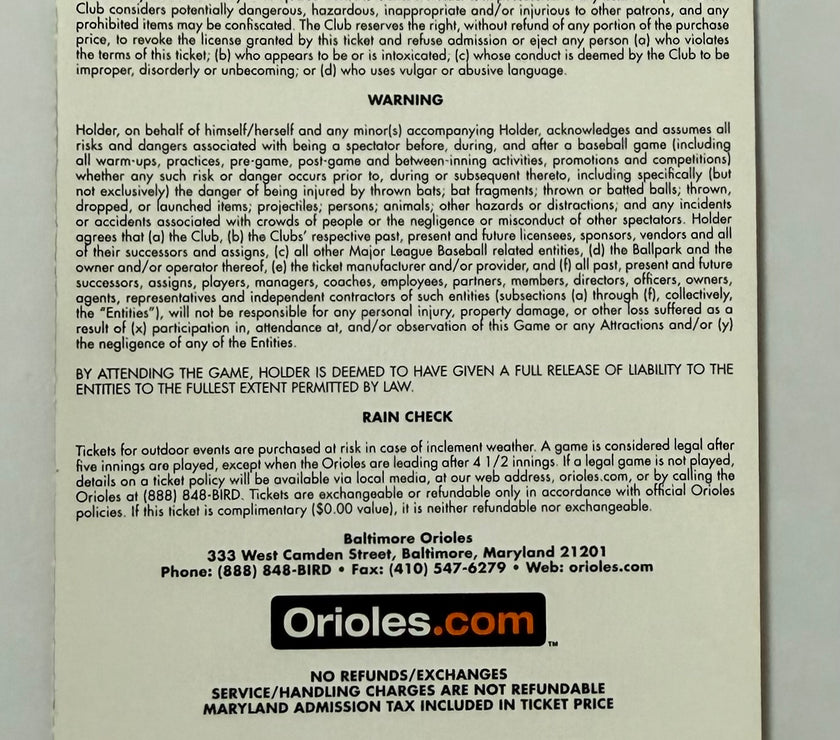 2016 Opening Day at Camden Yards Baltimore Orioles VS. Minnesota Twins, April 4, 2016