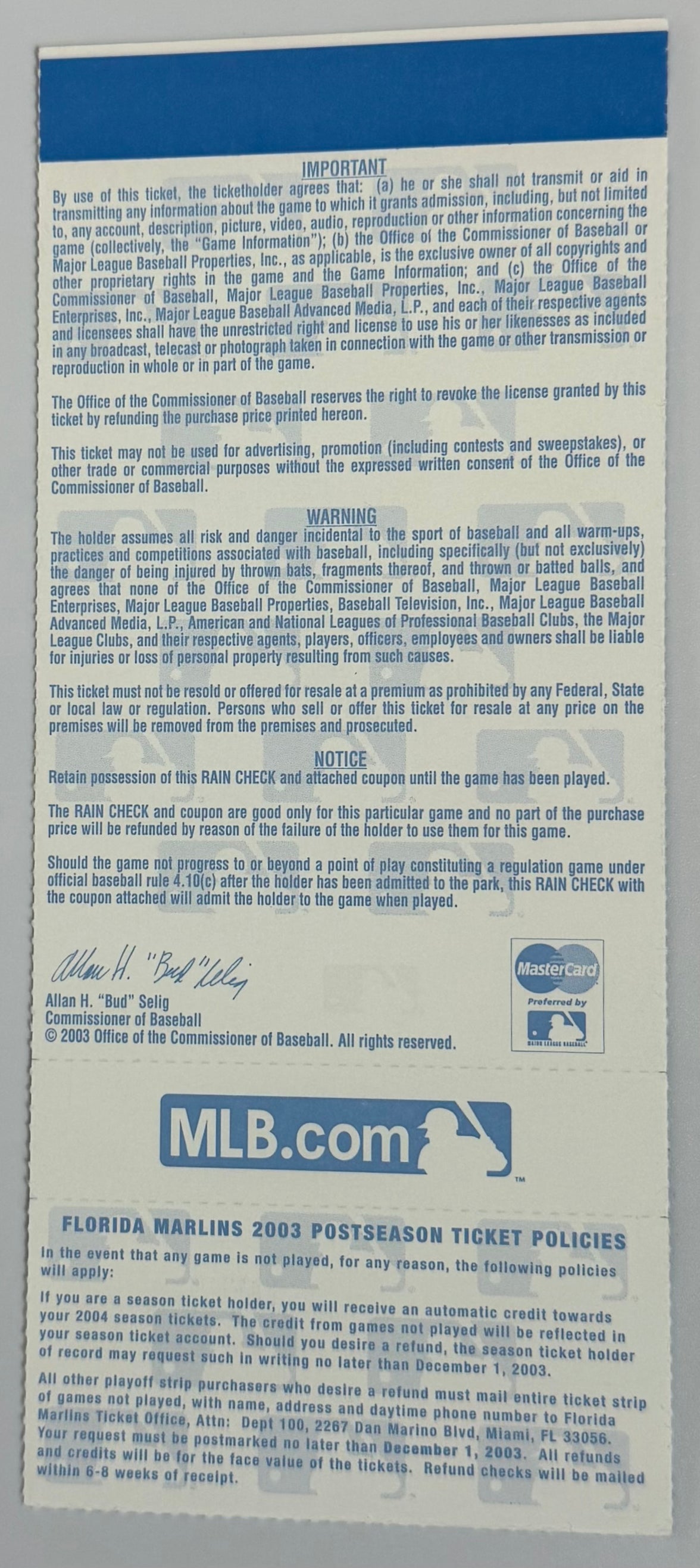 2003 World Series, Game Four, Miami Marlins versus NY Yankees