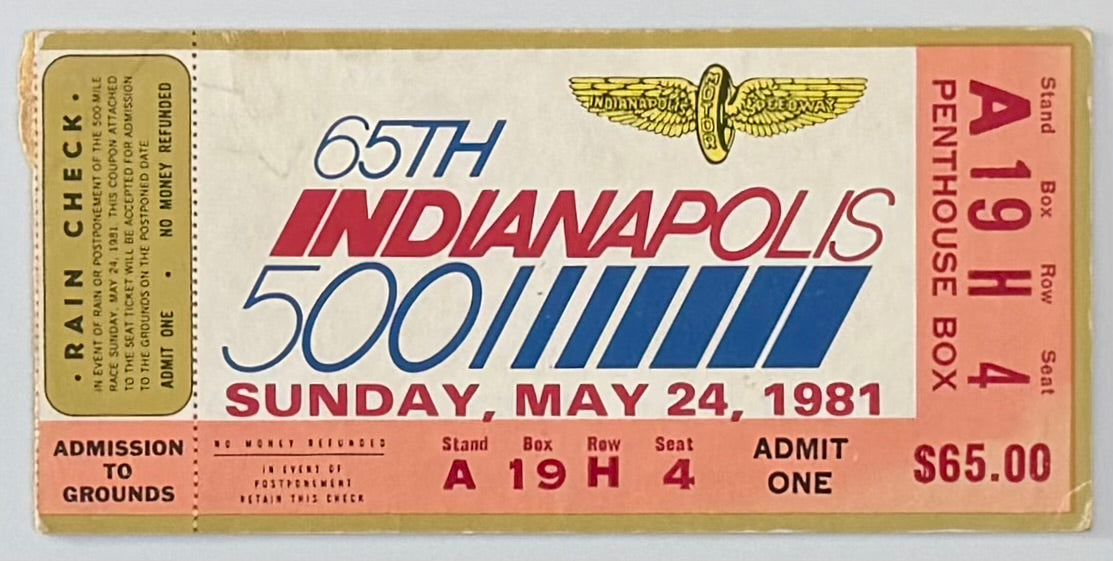 May 24, 1981, 65th Indianapolis 500
