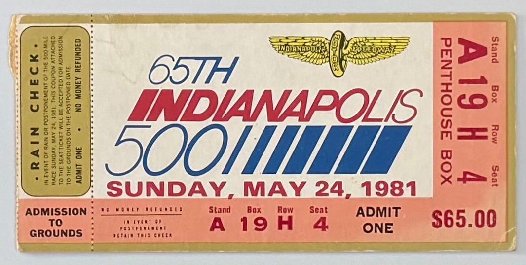 May 24, 1981, 65th Indianapolis 500