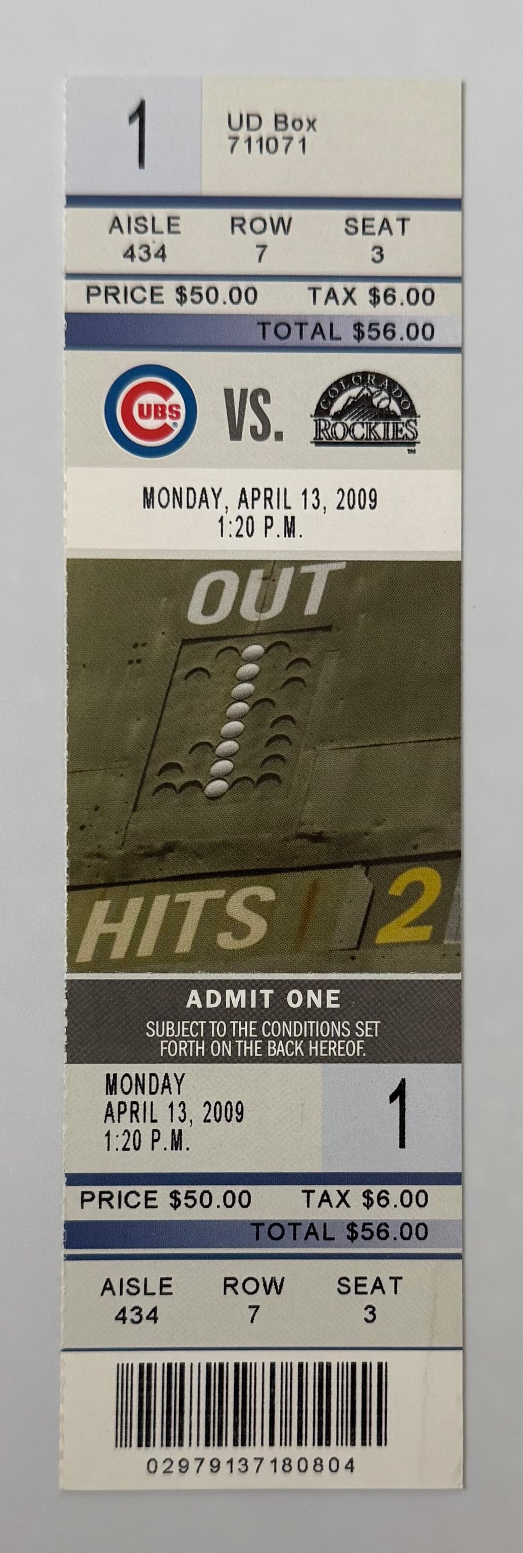 2009 Chicago Cubs versus Colorado Rockies Opening Day at Wrigley Field, April 13, 2009