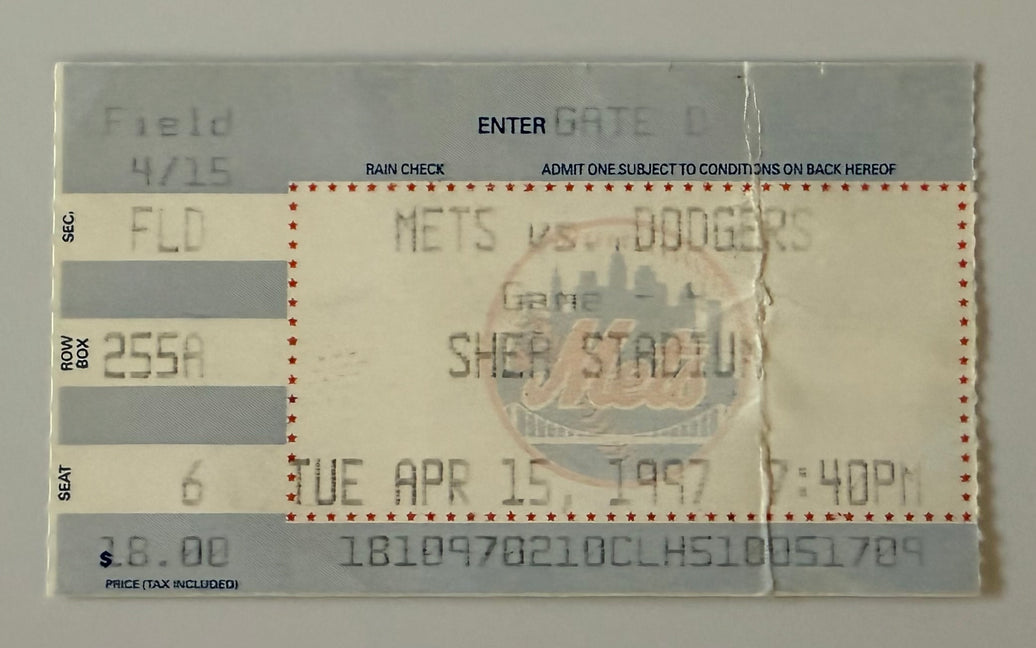 1997 Mets versus Dodgers, Jackie Robinson Number 42 Retired