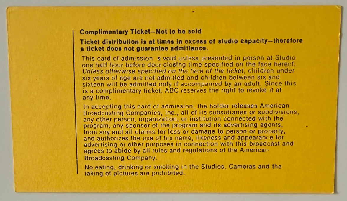 August 18, 1978, Taxi Show Taping