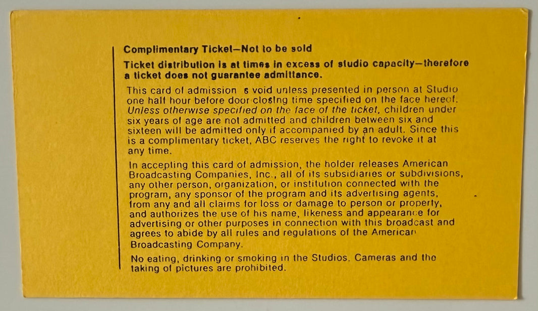 August 18, 1978, Taxi Show Taping