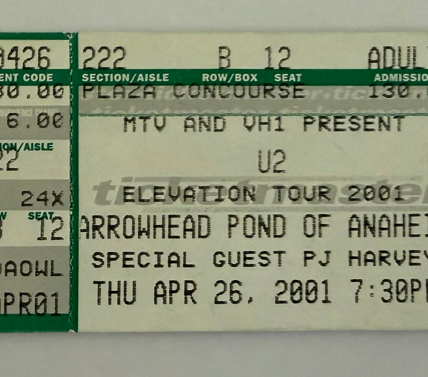 2001 U2 Elevation Tour in Anaheim, California, April 26, 2001
