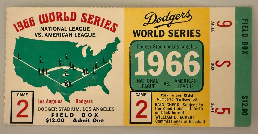 1966 World Series Game 2, Baltimore Sweeps Dodgers, Sandy Koufax's Final Game