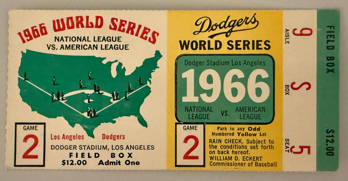 1966 World Series Game 2, Baltimore Sweeps Dodgers, Sandy Koufax's Final Game