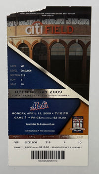 2009 Citi Field, Opening Day New York Mets VS. San Diego Padres, 4/13/2009