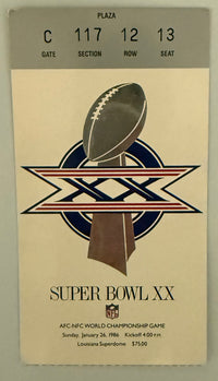 January 26, 1986, Super Bowl XX, Bears versus Patriots