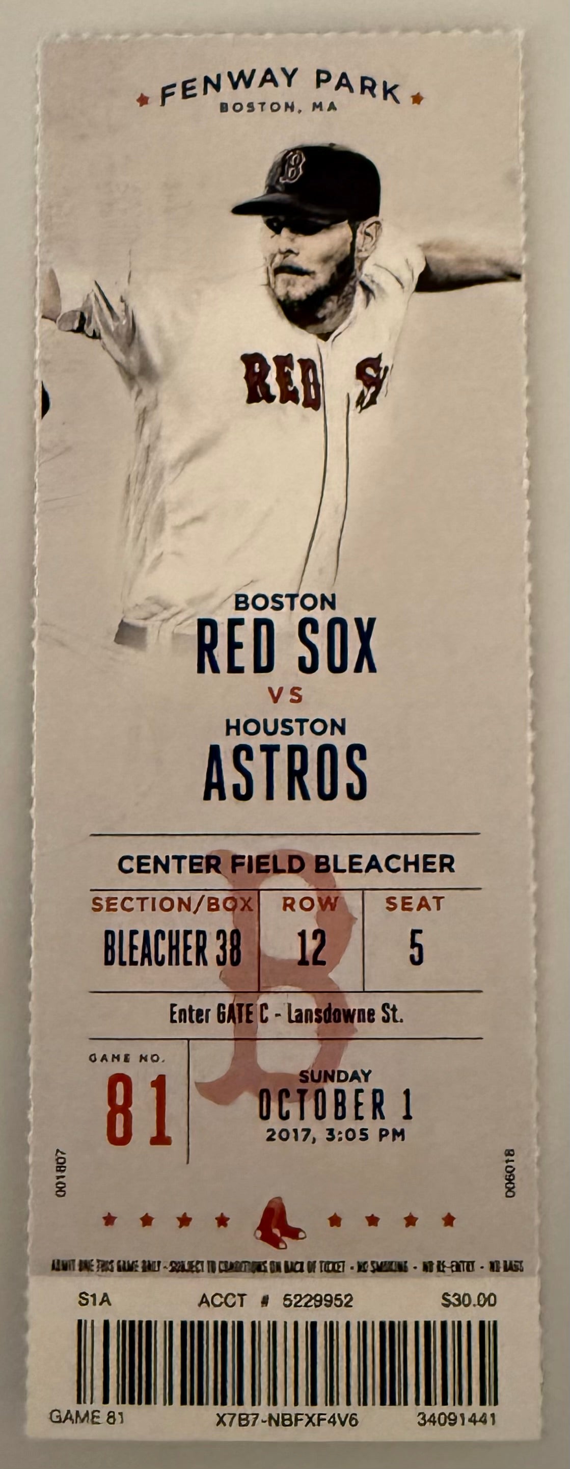 October 1, 2017, Carlos Beltran Final Regular Season Game - Final Hit