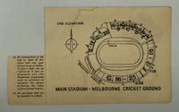 1956 Ticket to Athletics Events at the Melbourne Cricket Stadium, November 23, 1956